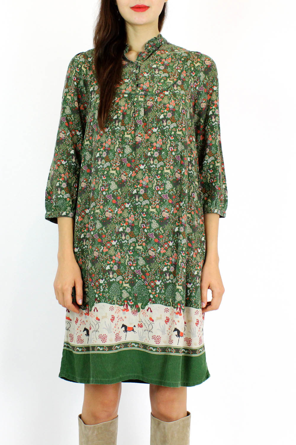 A.P.C. primitive print smock dress S