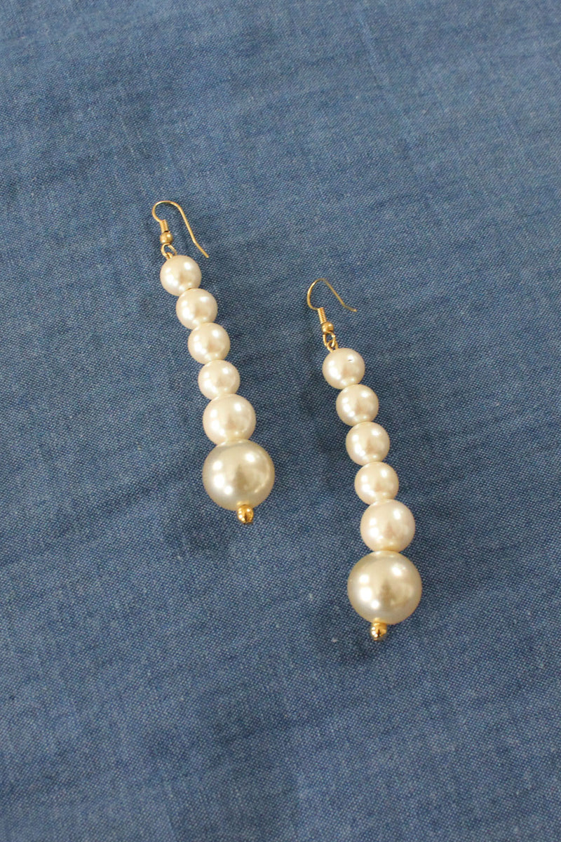 Long Pearl Drop Earrings