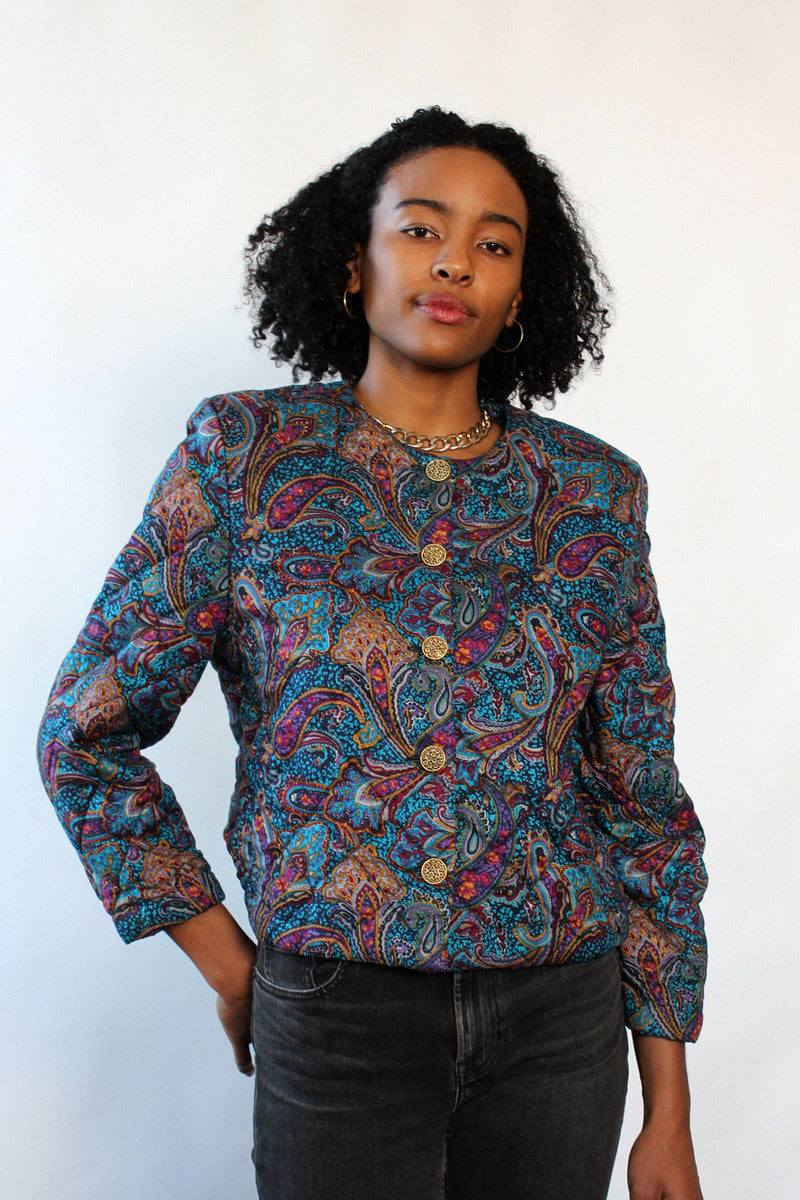 Leslie Baroque Quilted Jacket L
