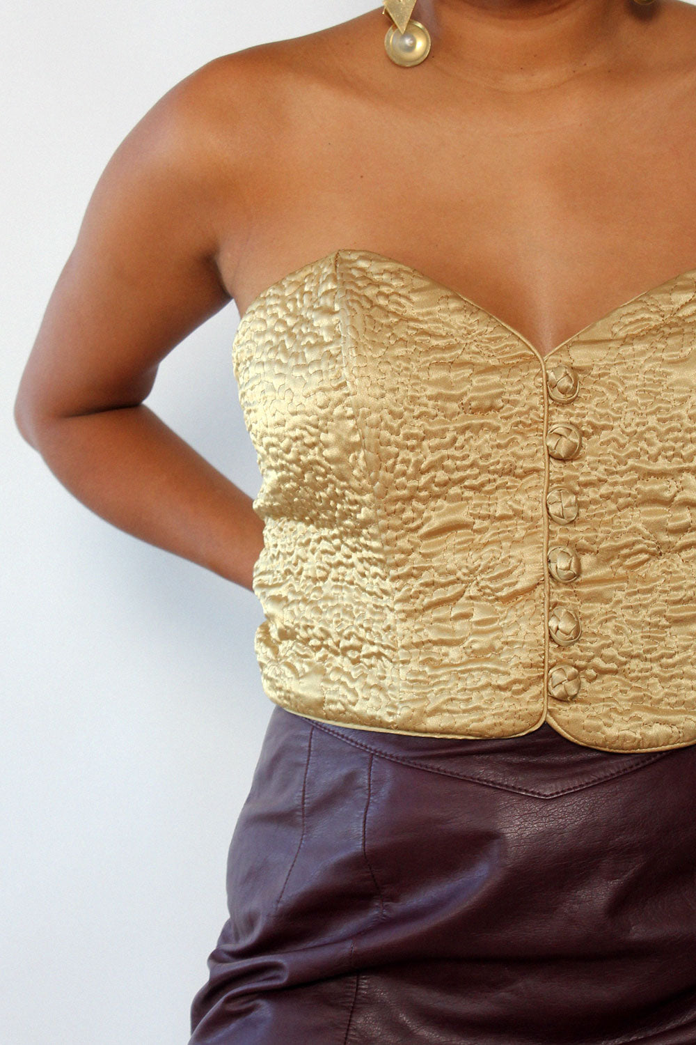 Champagne Bustier Top L/XL