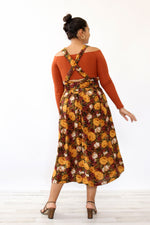 October Floral Suspender Skirt L/XL