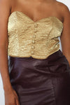 Royal Purple Leather Skirt L