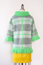 Joan Marie Neon Green Fringe Knit S