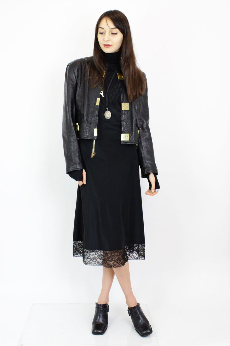 vintage moschino leather jacket