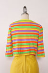 Neon Striped Crop Cardi S/M