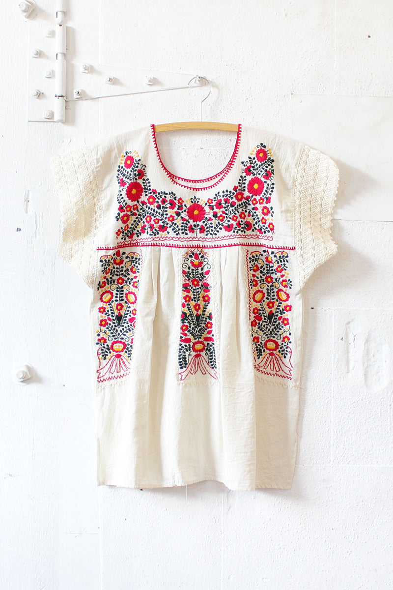 Rosie Embroidered Smock Top L