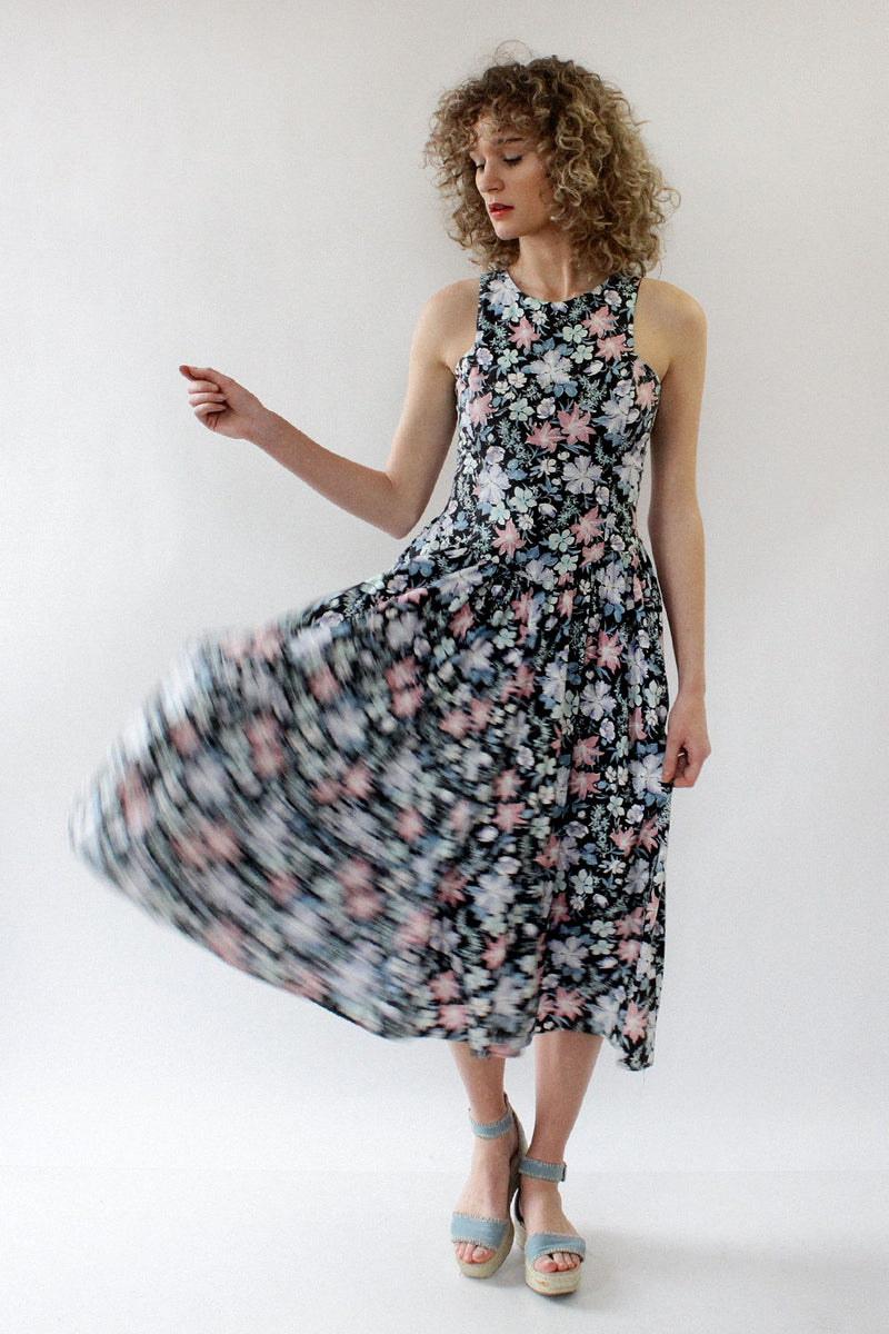 Midnight Floral Cutaway Dress S/M