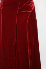Wine Velvet Cowl Dress M/L