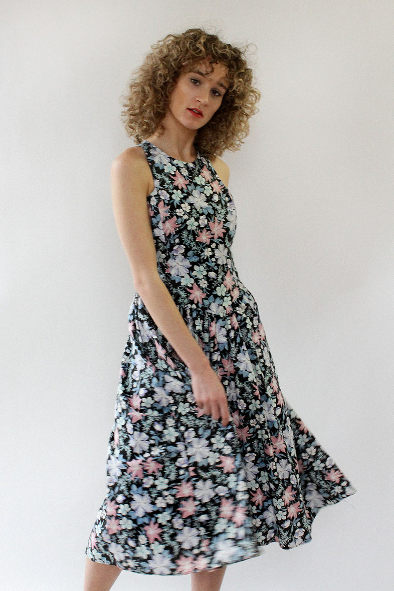 Midnight Floral Cutaway Dress S/M