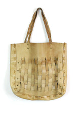 tan woven tote