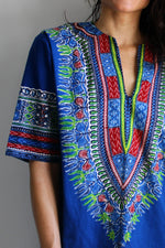 Electric Dashiki Mini Dress