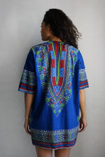 Electric Dashiki Mini Dress