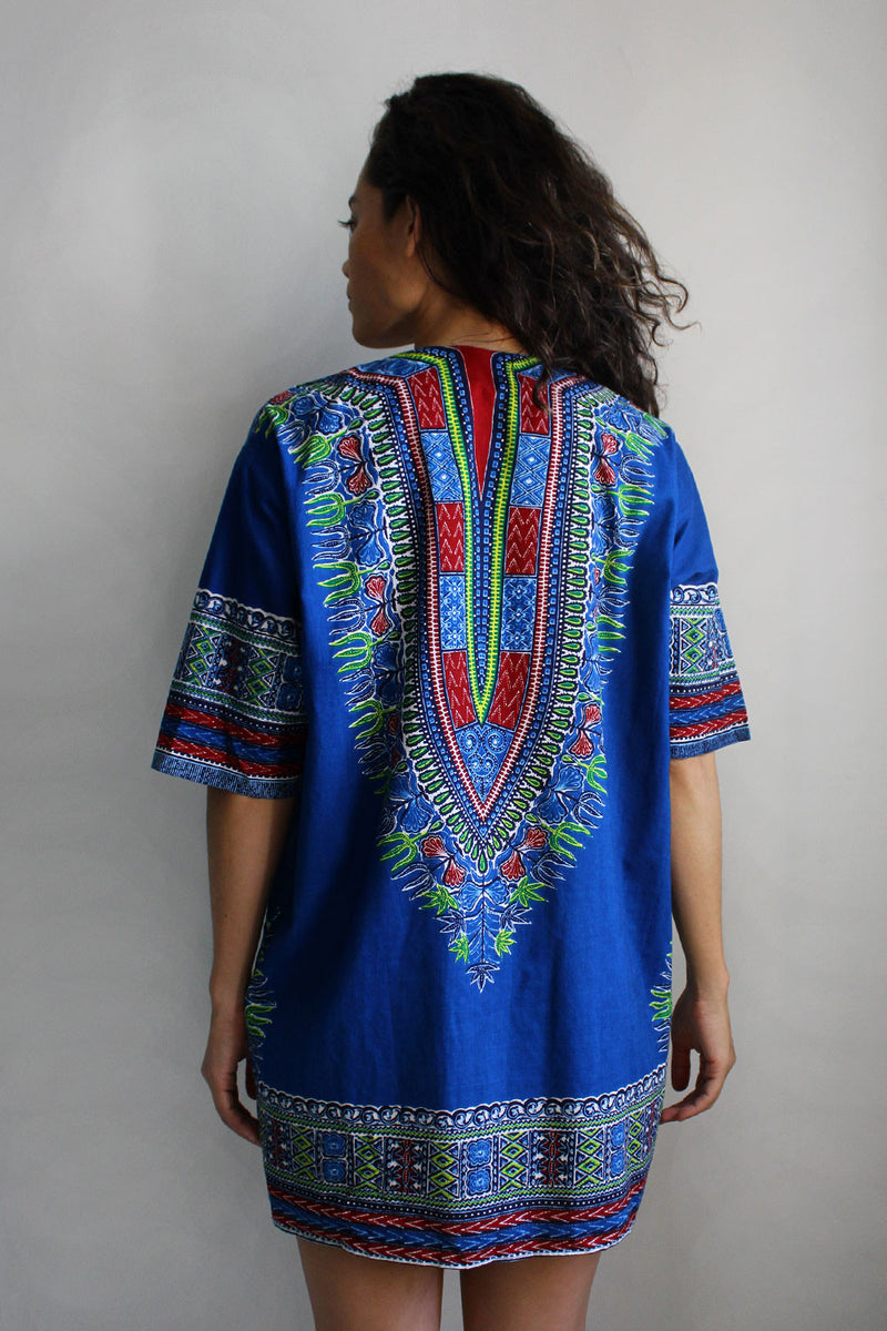 Electric Dashiki Mini Dress