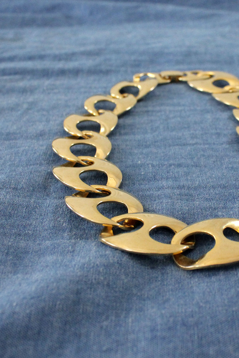 Golden Pig Nose Chain Necklace