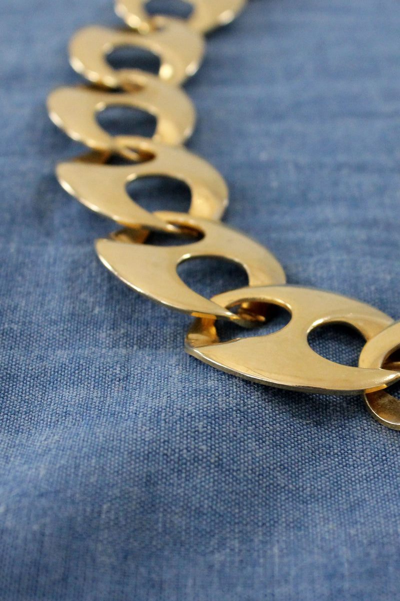 Golden Pig Nose Chain Necklace