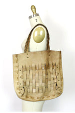 tan woven tote