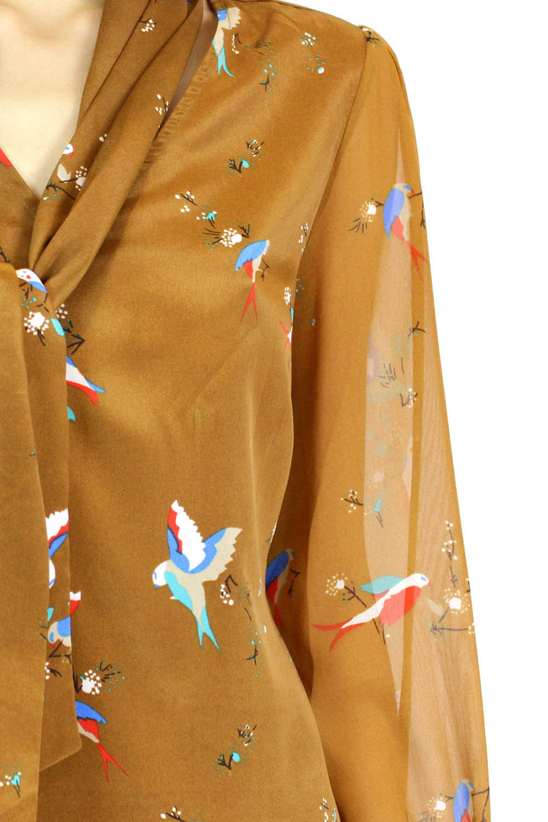 sparrow print daytime dress M