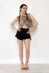 Samantha Pleet Tie Short Shorts XS