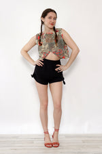 Samantha Pleet Tie Short Shorts XS