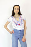 Cotton Picnic Peasant Top S/M