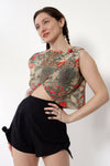 Wrapped Batik Crop Top S/M