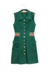 70s Highline Collar Dress S