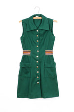 70s Highline Collar Dress S
