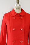 Cherry Red Mod Linen Jacket S