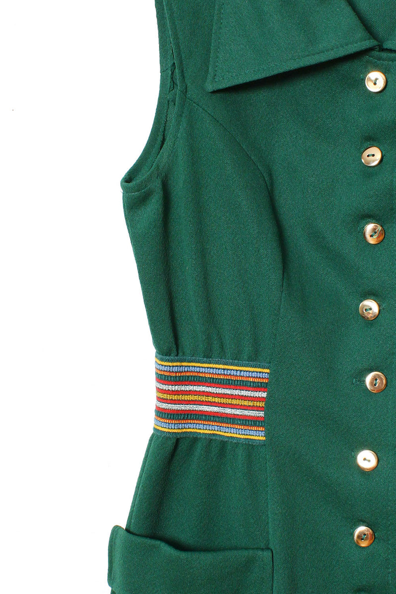 70s Highline Collar Dress S
