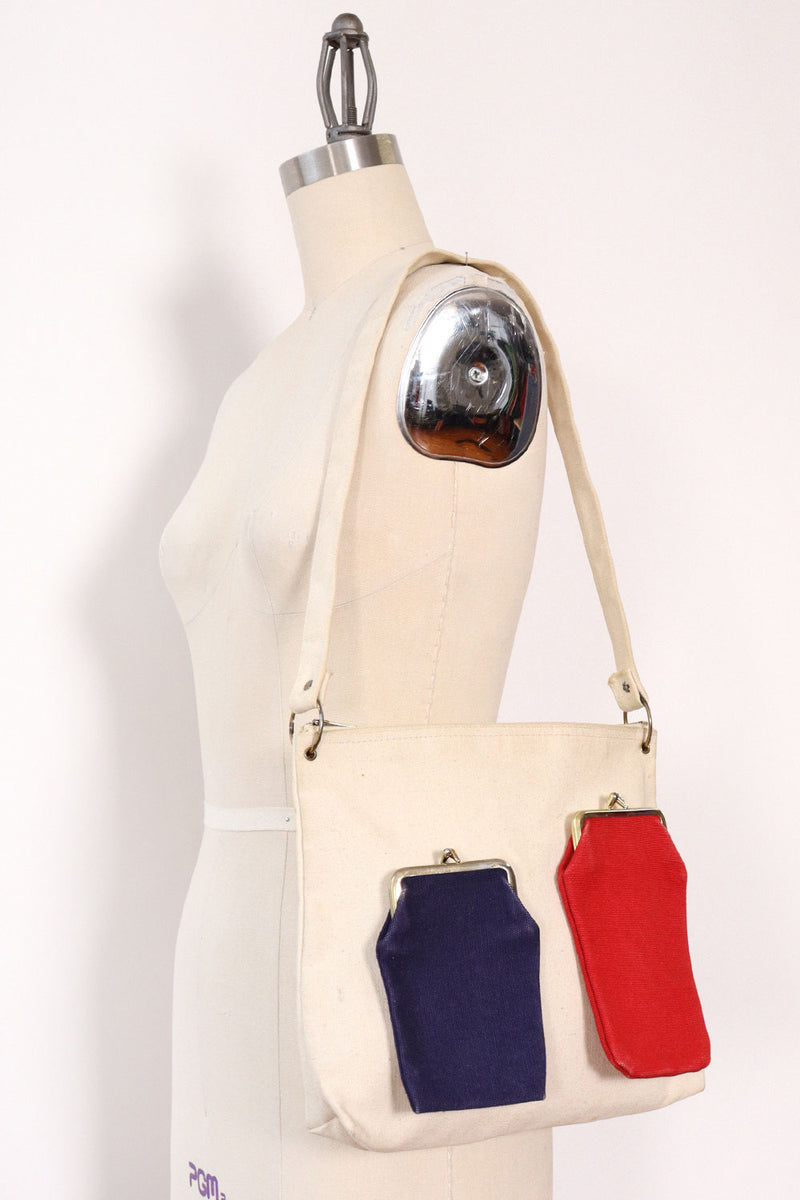 RWB Canvas Change Purse Tote