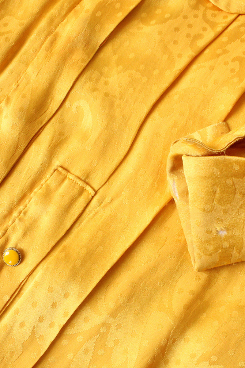 Honey Silk Jacquard Blouse M
