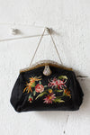 French Satin Floral Evening Purse