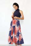 Brushstroke Cotton Circle Skirt S