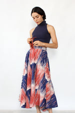 Brushstroke Cotton Circle Skirt S