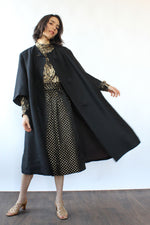 Voluminous Black Swing Jacket XS-M