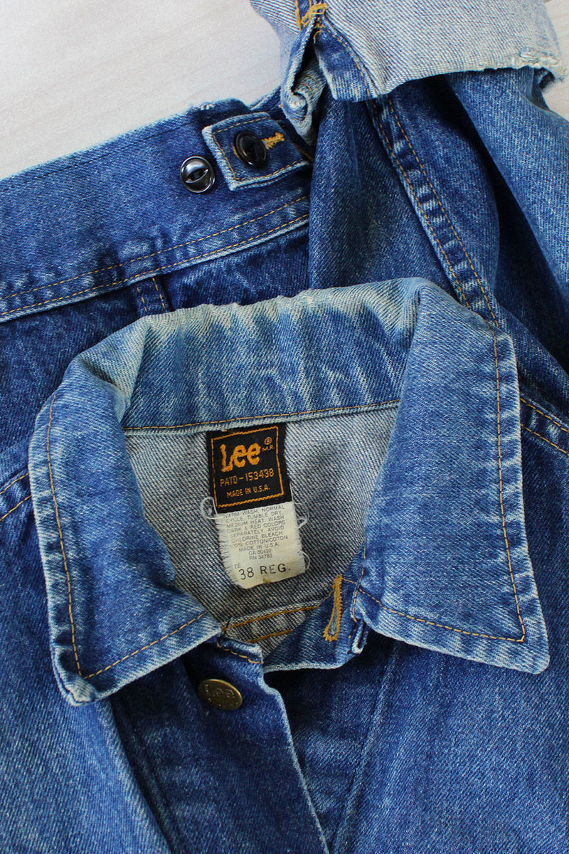 Buy Large 1970s Mens Lee Denim Jacket Sanforized Cotton 101-J Pockets  Distressed Vintage 70s Blue Jean Coat Online in India - Etsy