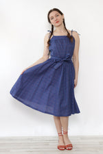 Ditsy Floral Flared Pocket Dress M