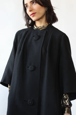 Voluminous Black Swing Jacket XS-M