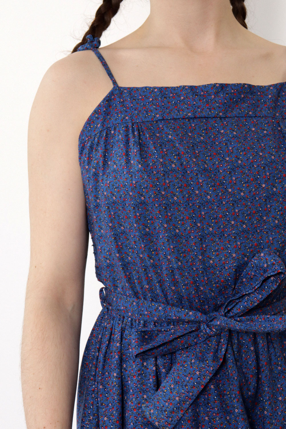 Ditsy Floral Flared Pocket Dress M