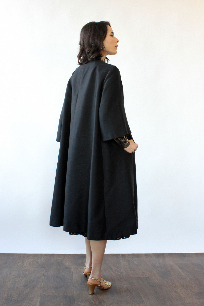 Voluminous Black Swing Jacket XS-M