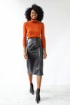 Buttery Leather Pencil Skirt XS