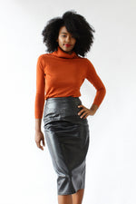 Buttery Leather Pencil Skirt XS