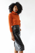 Buttery Leather Pencil Skirt XS
