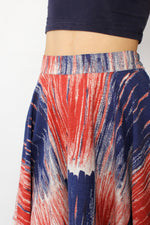 Brushstroke Cotton Circle Skirt S
