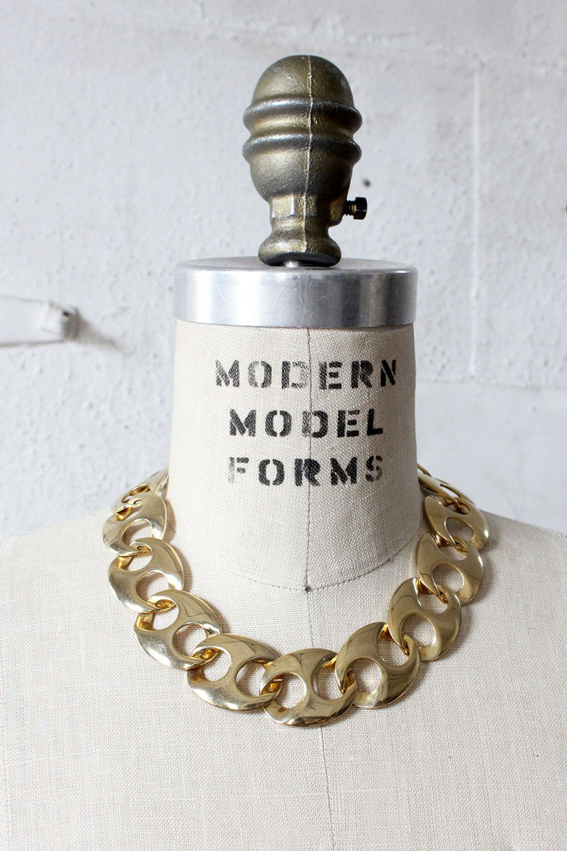 Golden Pig Nose Chain Necklace