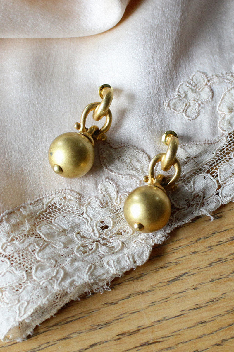 Klein Golden Ball Earrings
