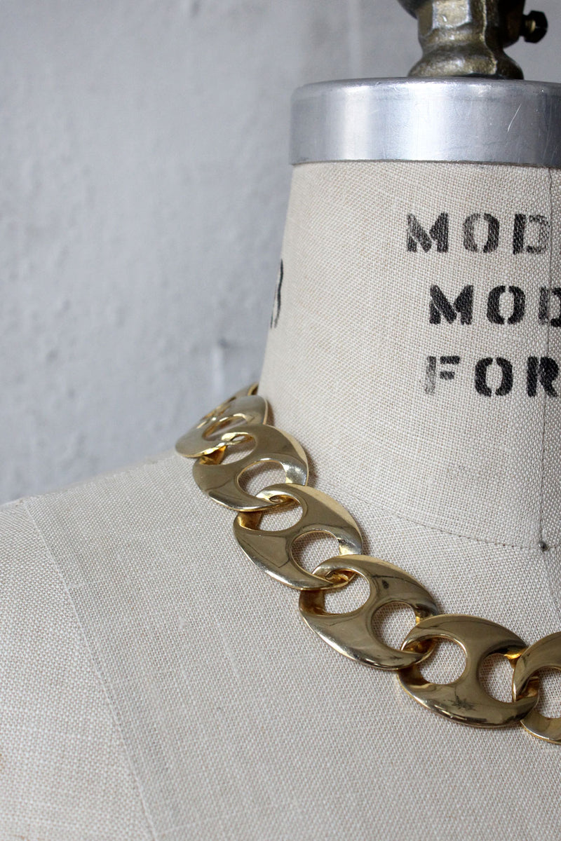 Golden Pig Nose Chain Necklace