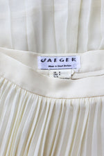Jaeger Ivory Pleated Skirt XS/S