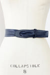 Minimalist Navy Leather Belt