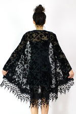 Burnout Velvet Kimono Jacket